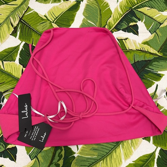 NWT LULU crop Top With Tie Back - Picture 2 of 3
